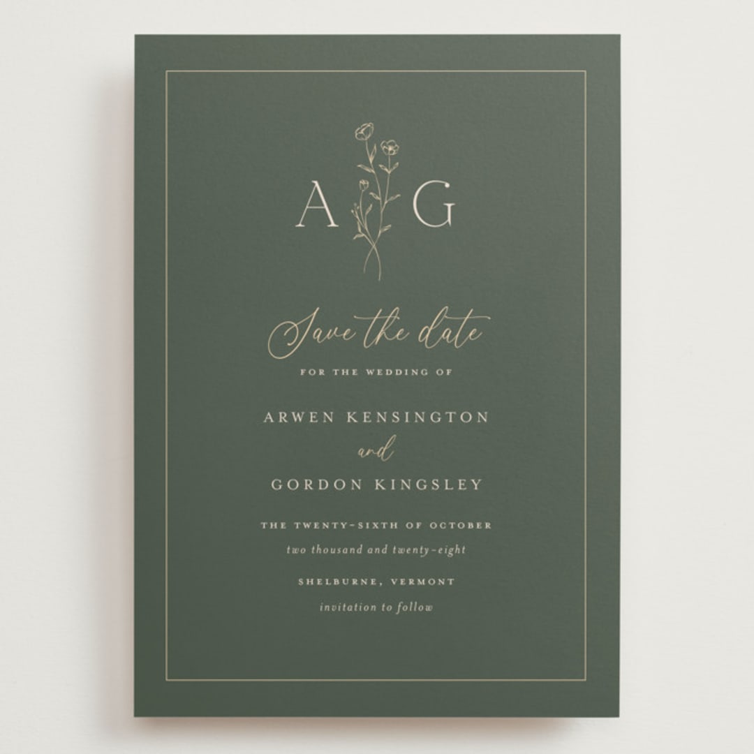 "kouignette" - Save the Dates in Juniper by chocomocacino - Front