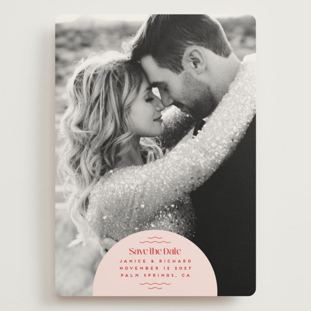 "News!" - Save the Dates in Strawberry by Claudia Orengo - Front