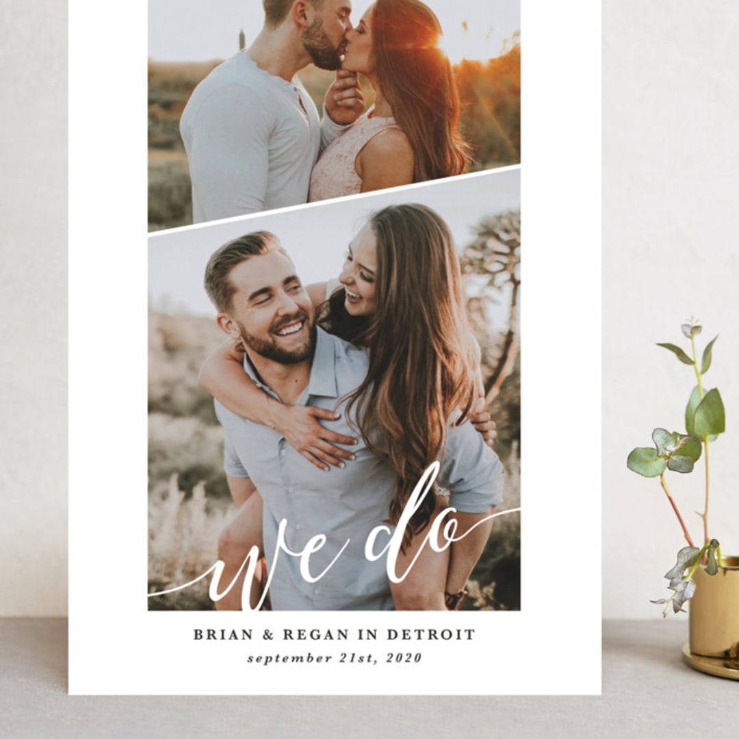 "We Do" - Save the Dates in Pearl by Laura Hamm - Front