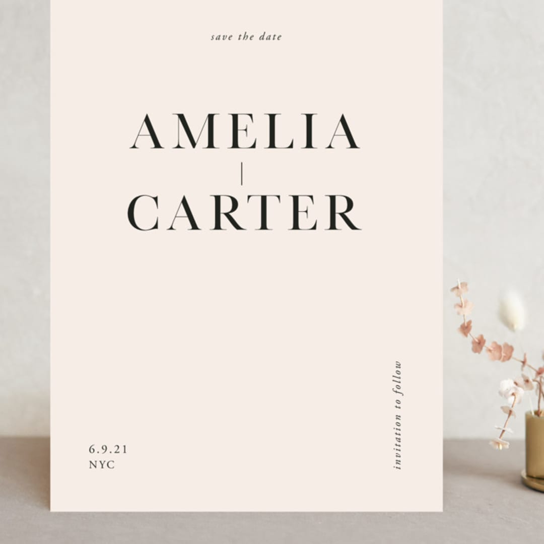 "Booked" - Save the Dates in Ink by Mere Paper - Front