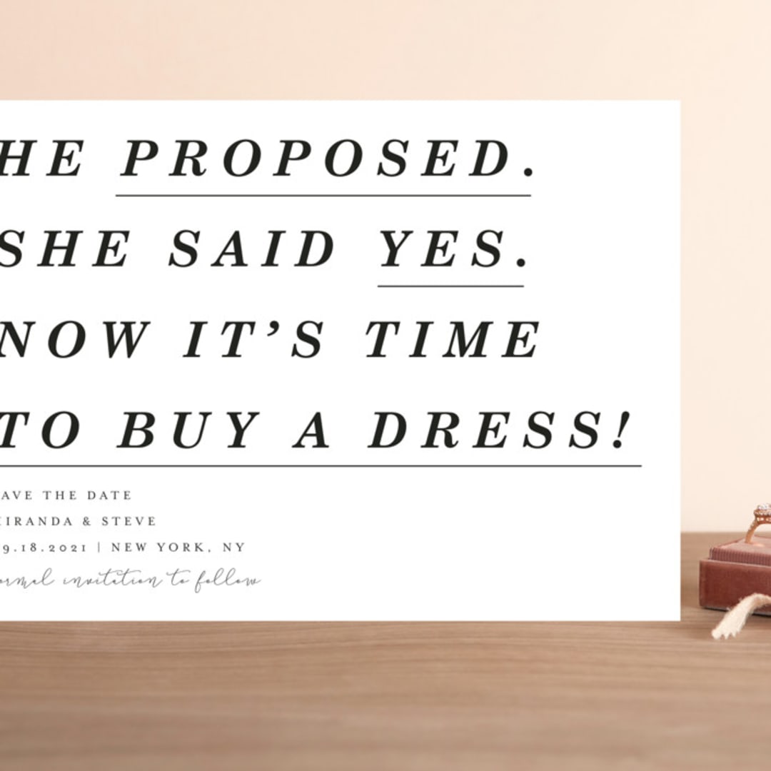 "Poem" - Save the Dates in Cotton by Lisa McLean - Front