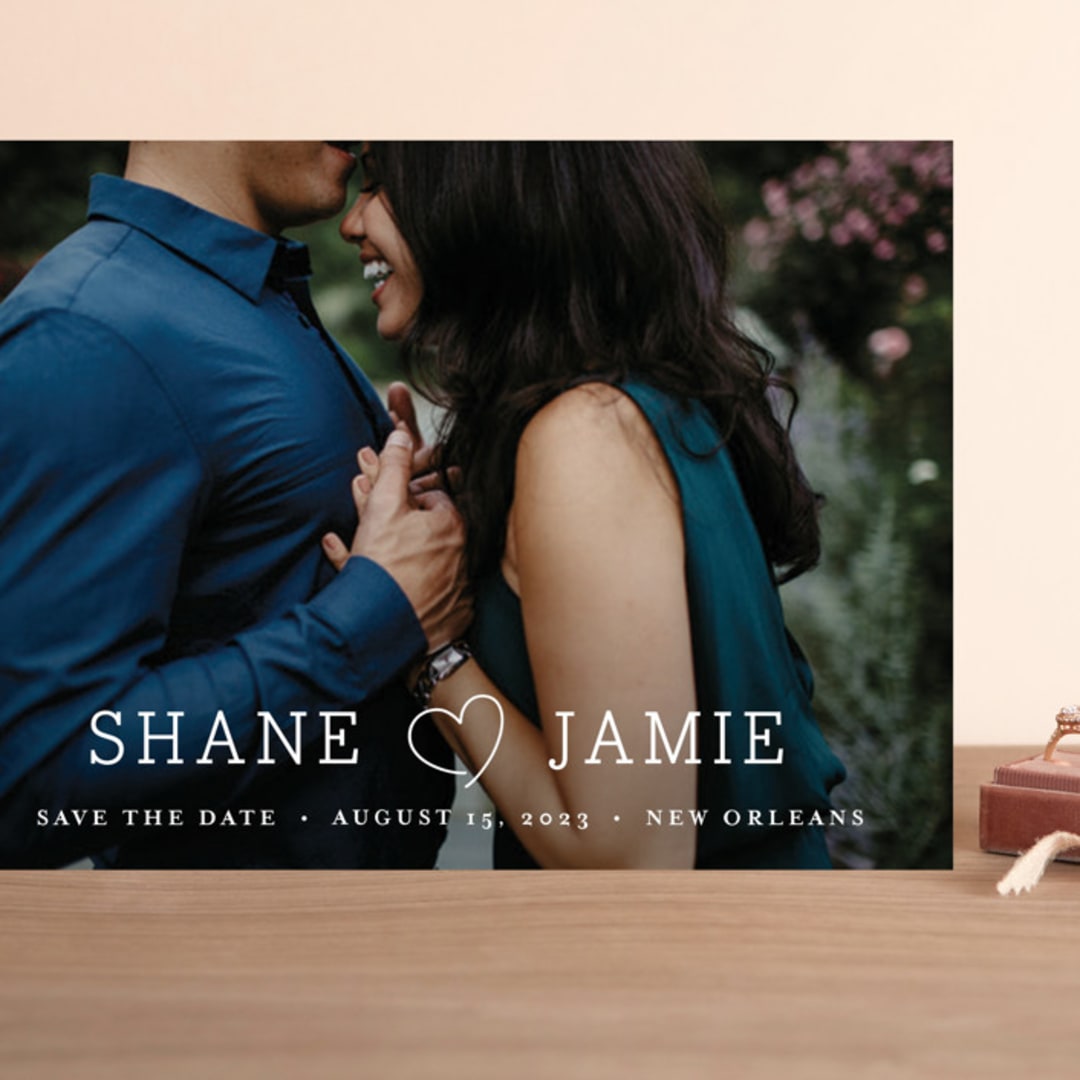 "Heart Love" - Save the Dates in Cloud by Chasity Smith - Front