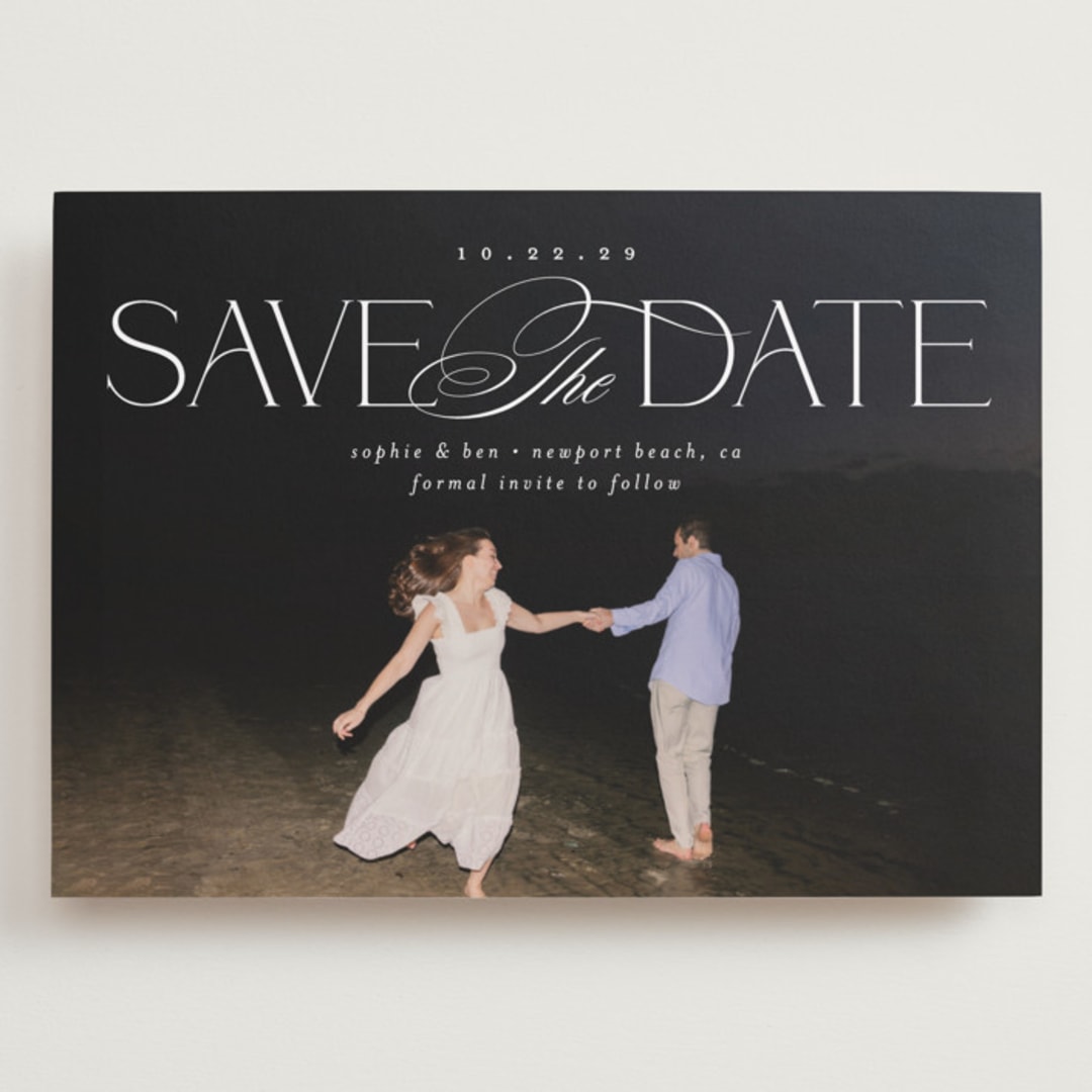 "Novella" - Save the Dates in Pearl by Brooke Chandler - Front