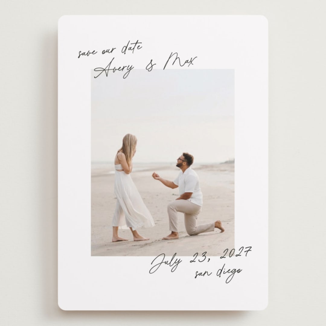 "Joyful Jot" - Save the Dates in Pearl by Lindsay Megahed - Front
