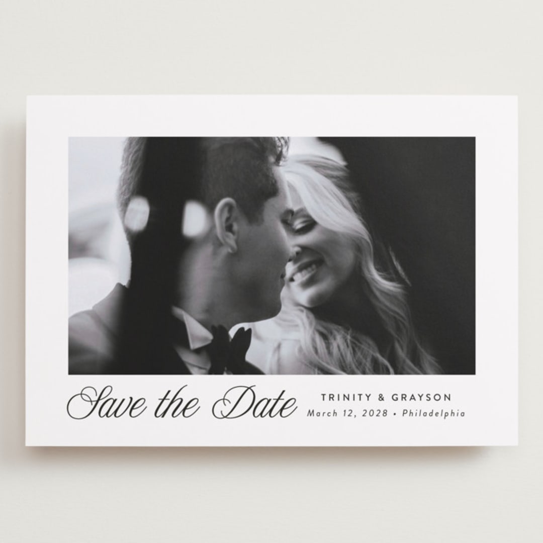 "Classically" - Save the Dates in Tux by Susan Asbill - Front