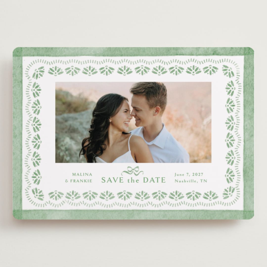 "Charming" - Save the Dates in Meadow by Melanie Kosuge - Front
