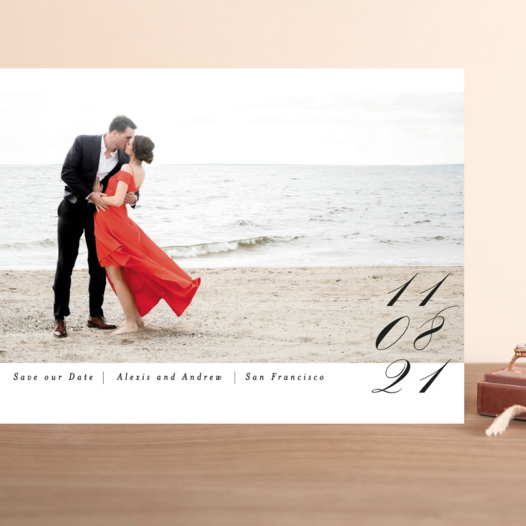 "Date in Script" - Save the Dates in Onyx by Angela Marzuki - Front