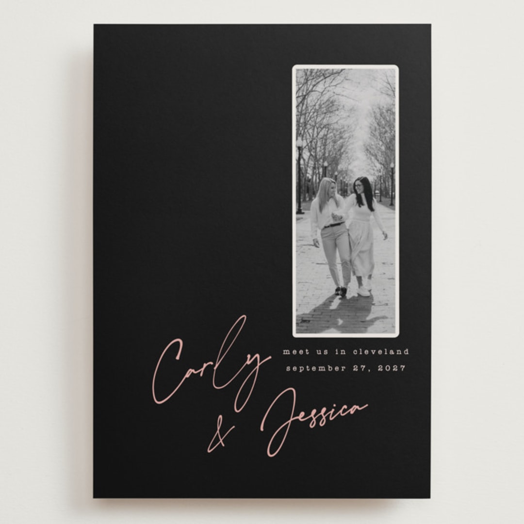 "Album Cover" - Save the Dates in Noir by Merian - Front