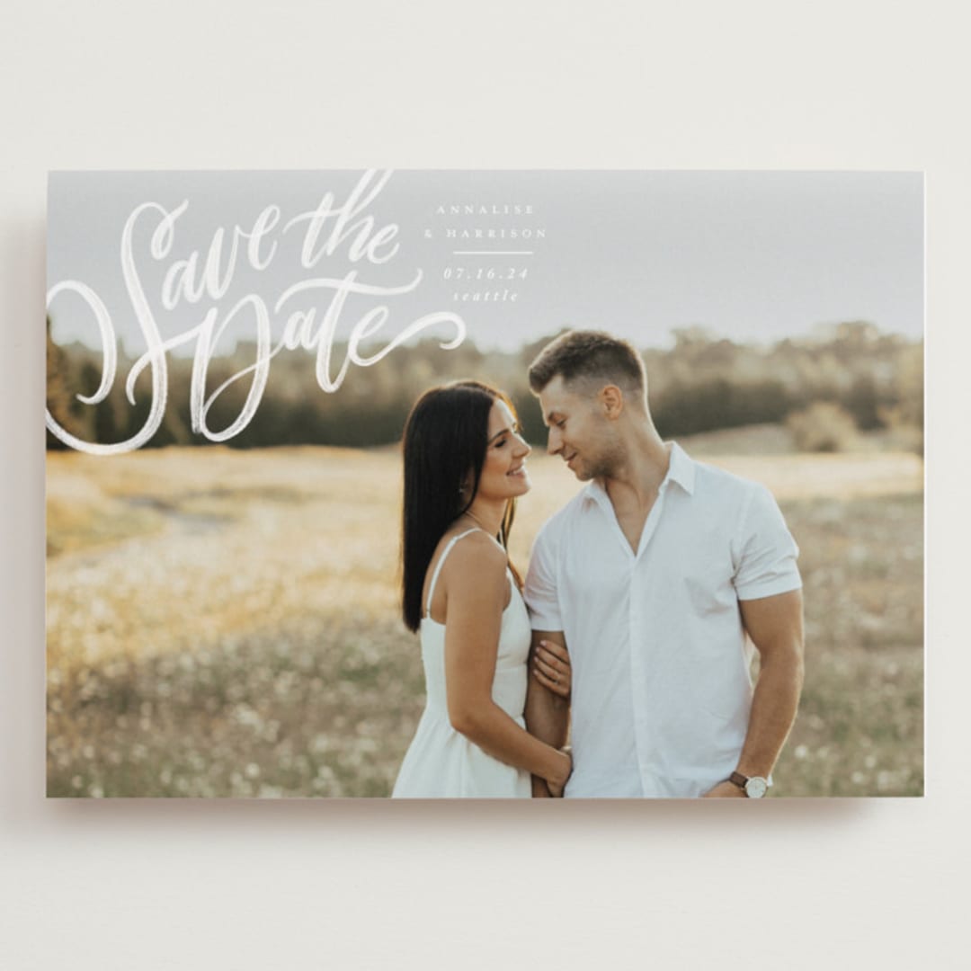 "Love Letters" - Save the Dates in Daisy by Wildfield Paper Co - Front