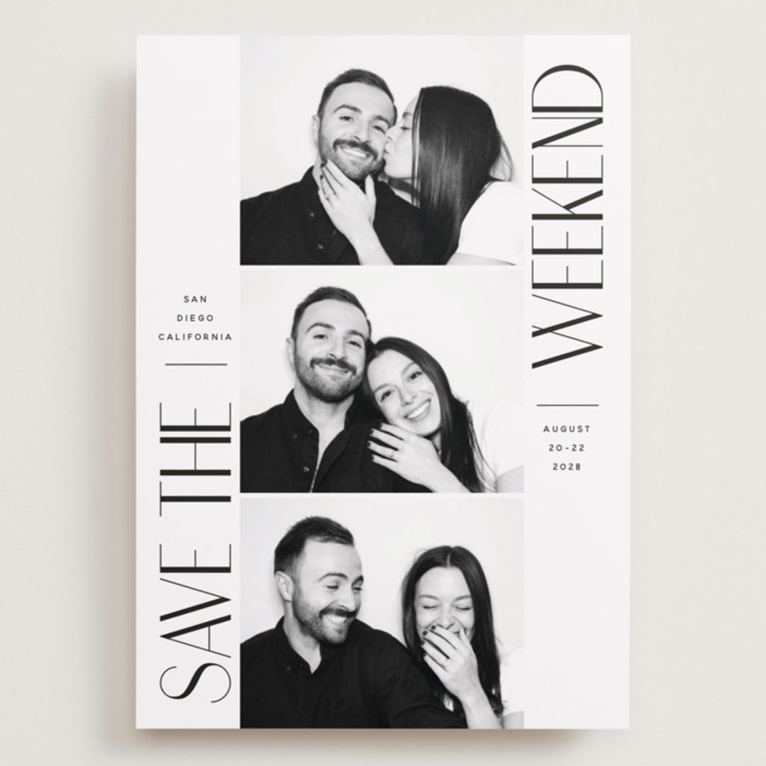 "Snapshot" - Save the Dates in Ink by Hudson meet Rose - Front