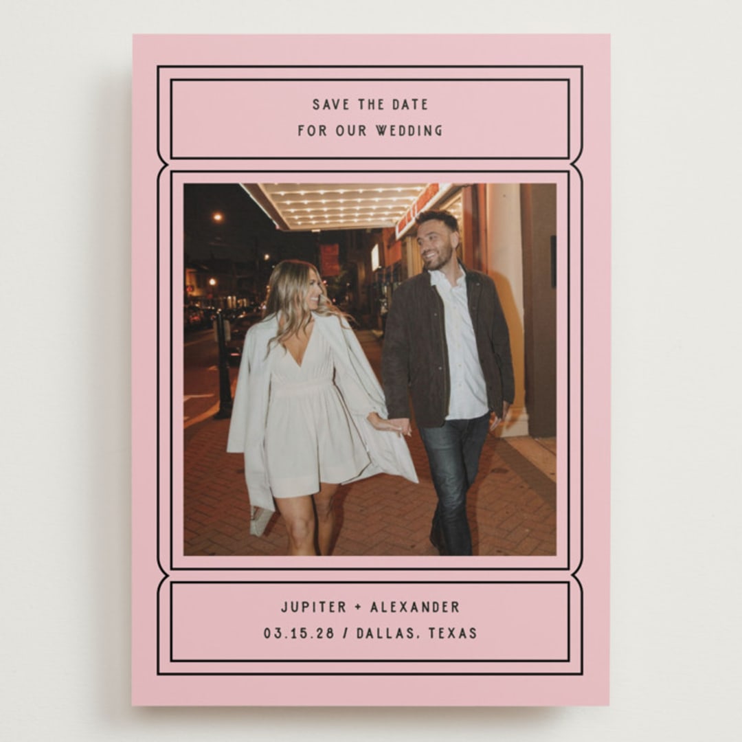 "Ticket" - Save the Dates in Gumdrop by Pati Cascino - Front