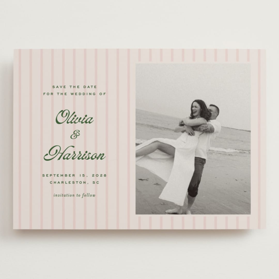 "harrison" - Save the Dates in Blush by Ellen Schlegelmilch - Front
