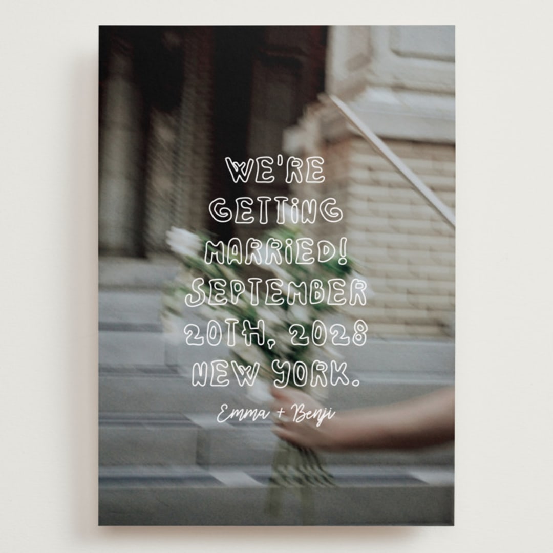 "Cool Kids" - Save the Dates in Vanilla by Helena Vitto - Front