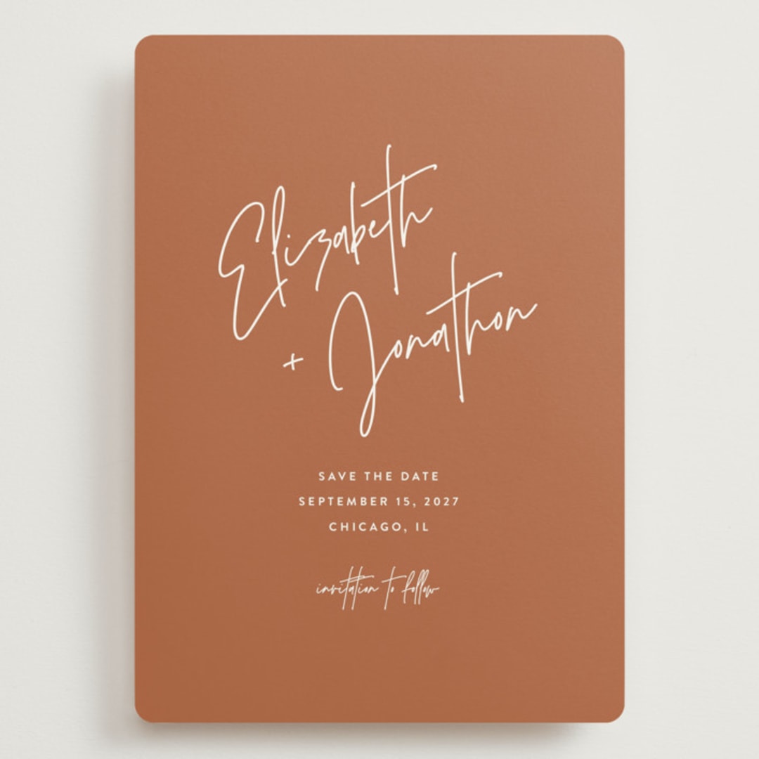 "Marked" - Save the Dates in Rust by JoAnn Jinks - Front