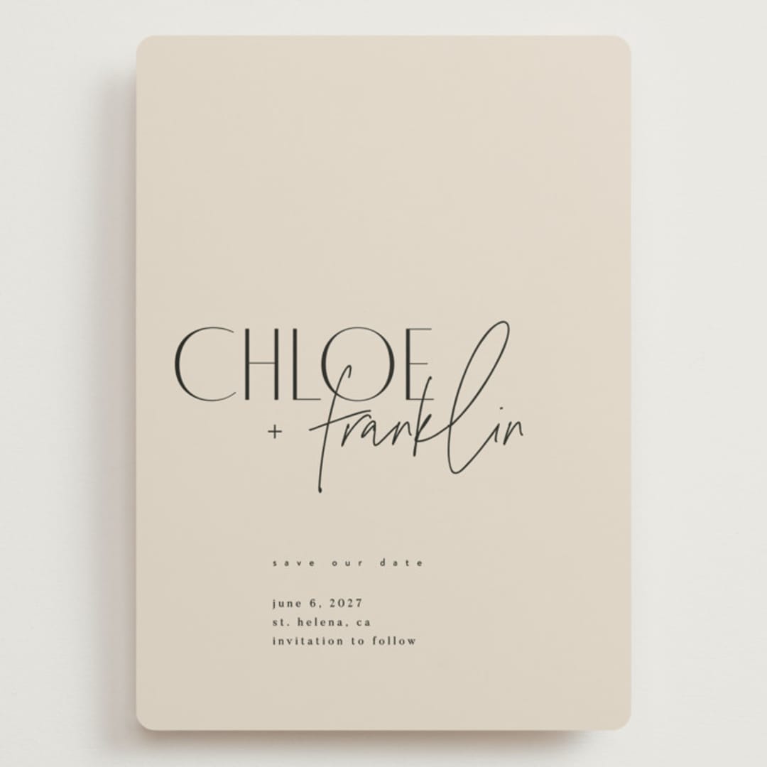 "Layered" - Save the Dates in Natural by Kelly Schmidt - Front