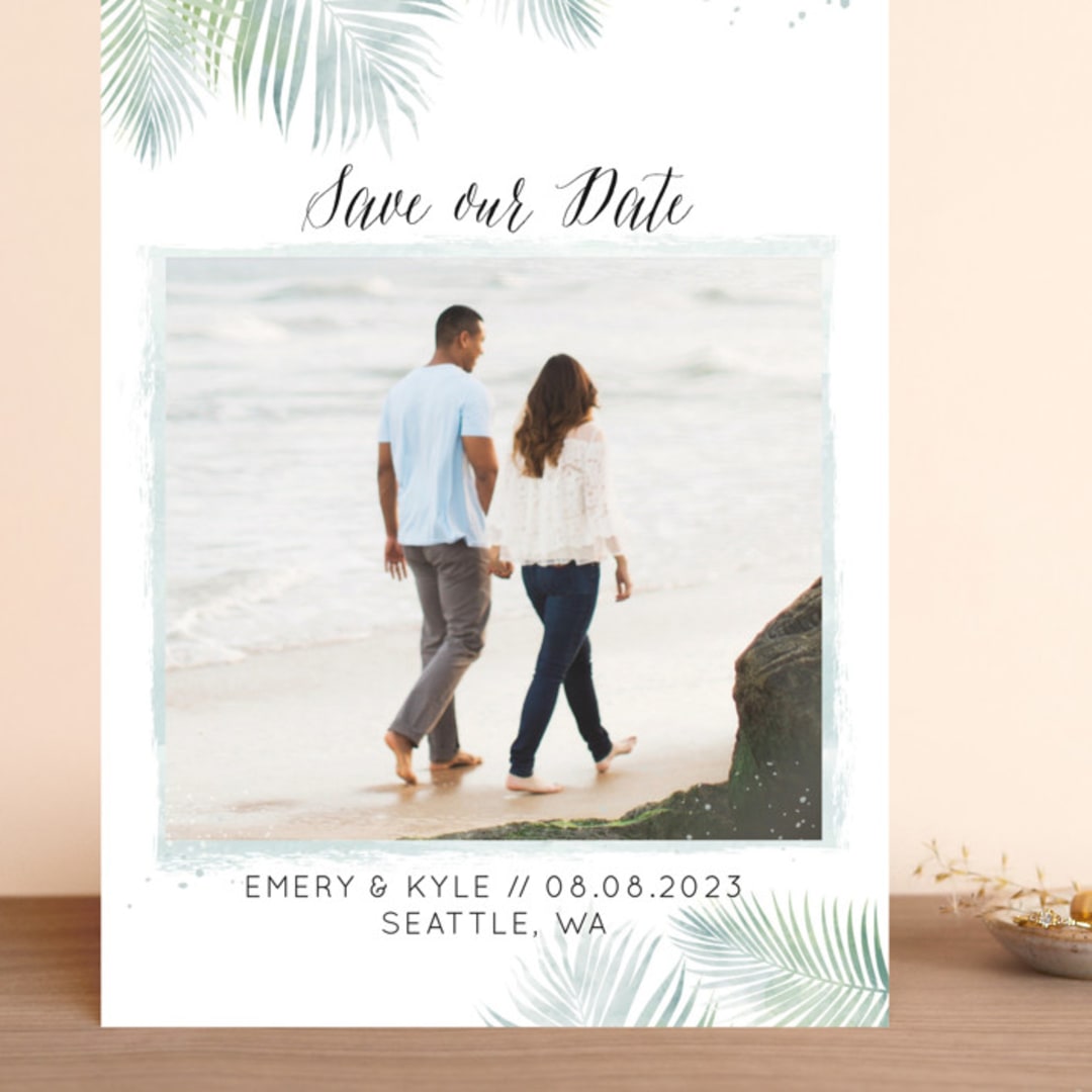 "Sunny Wedding" - Save the Dates in Seafoam by My Splendid Summer - Front