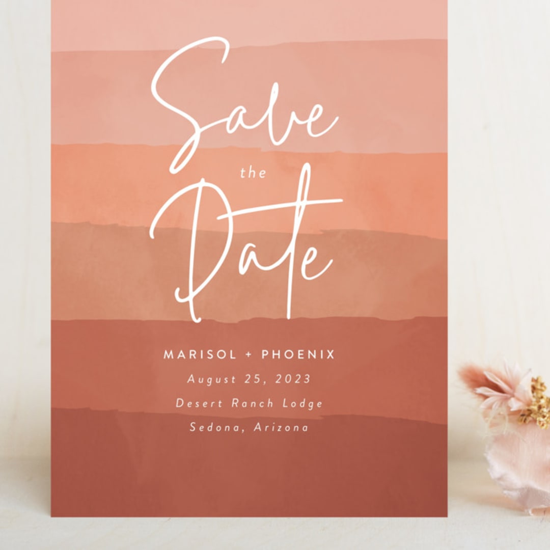 "desertscape" - Save the Dates in Canyon by Susan Asbill - Front