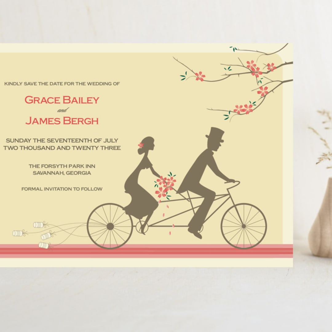 "Journey Together" - Save the Dates in Buttercream by Letter19Design - Front