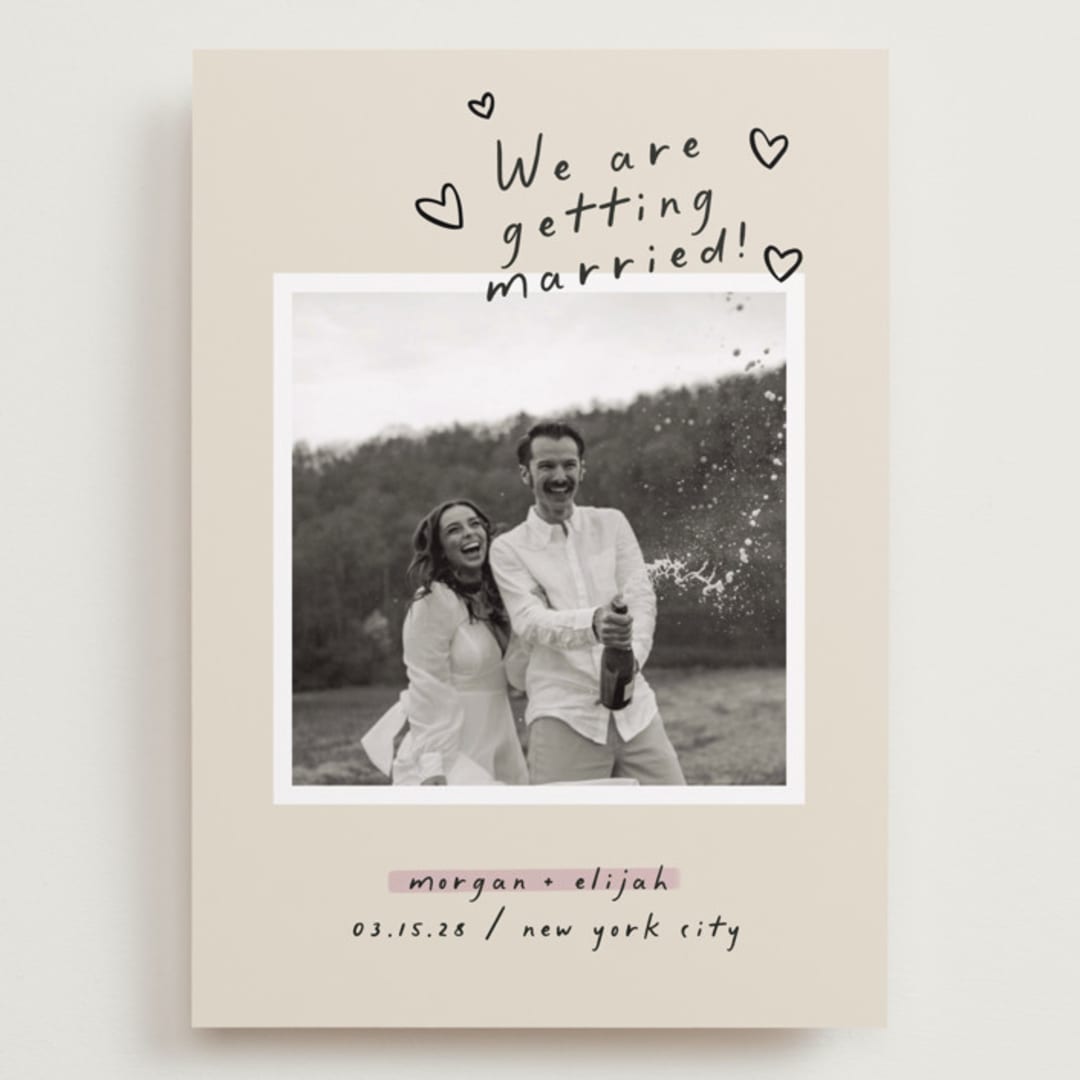 "Surprise!" - Save the Dates in Nero by Pati Cascino - Front