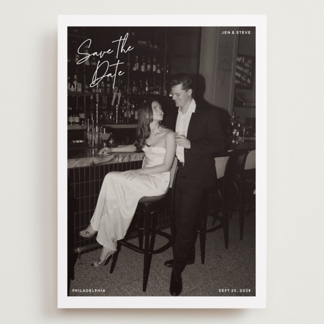 "Corners" - Save the Dates in Cloud by Inkblot Design - Front