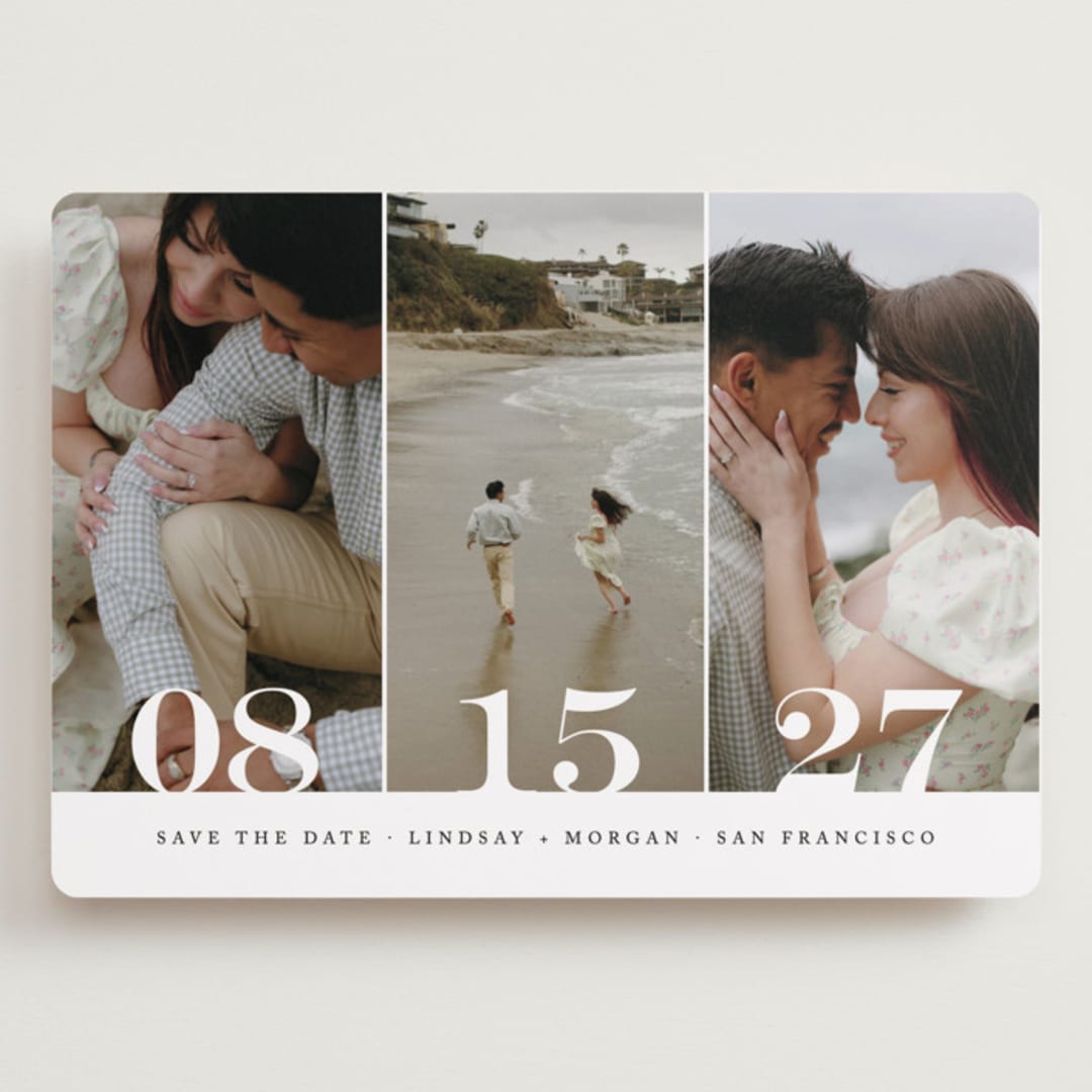 "Trio" - Save the Dates in Noir by Kimberly FitzSimons - Front