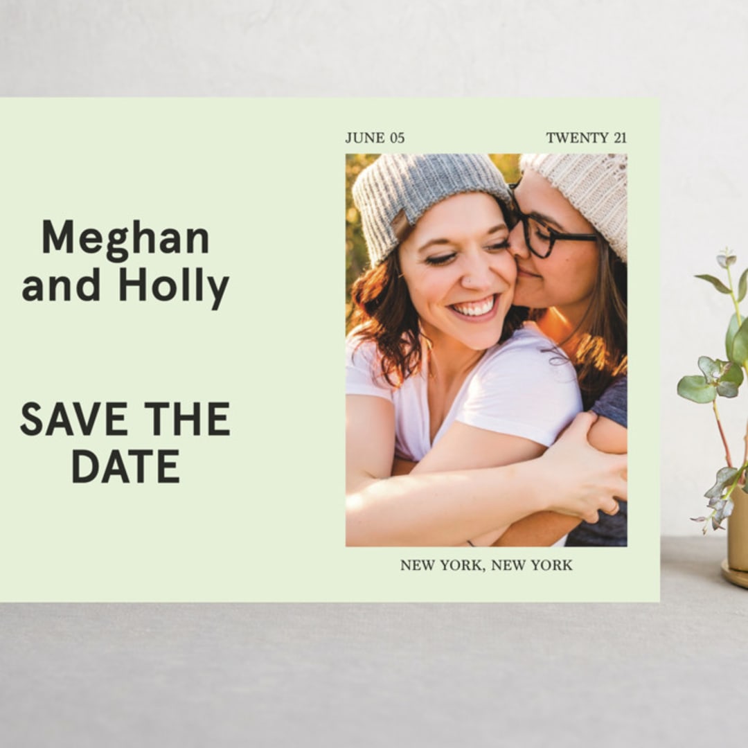 "Booklet" - Save the Dates in Fern by Jack Knoebber - Front