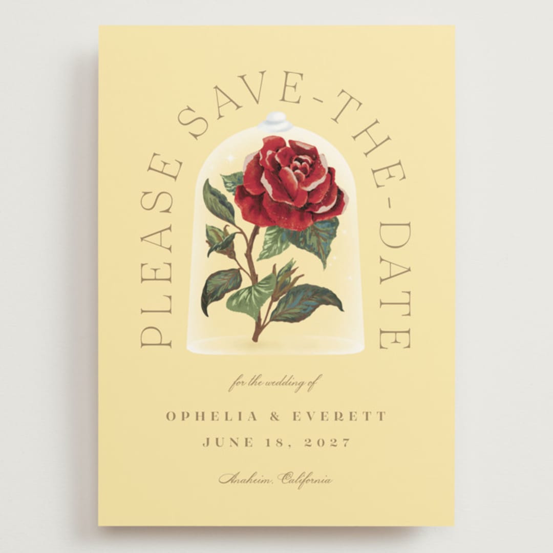 "Enchanted Rose from Disney's Beauty & The Beast" - Save the Dates in Minosa by Leah Bisch - Front