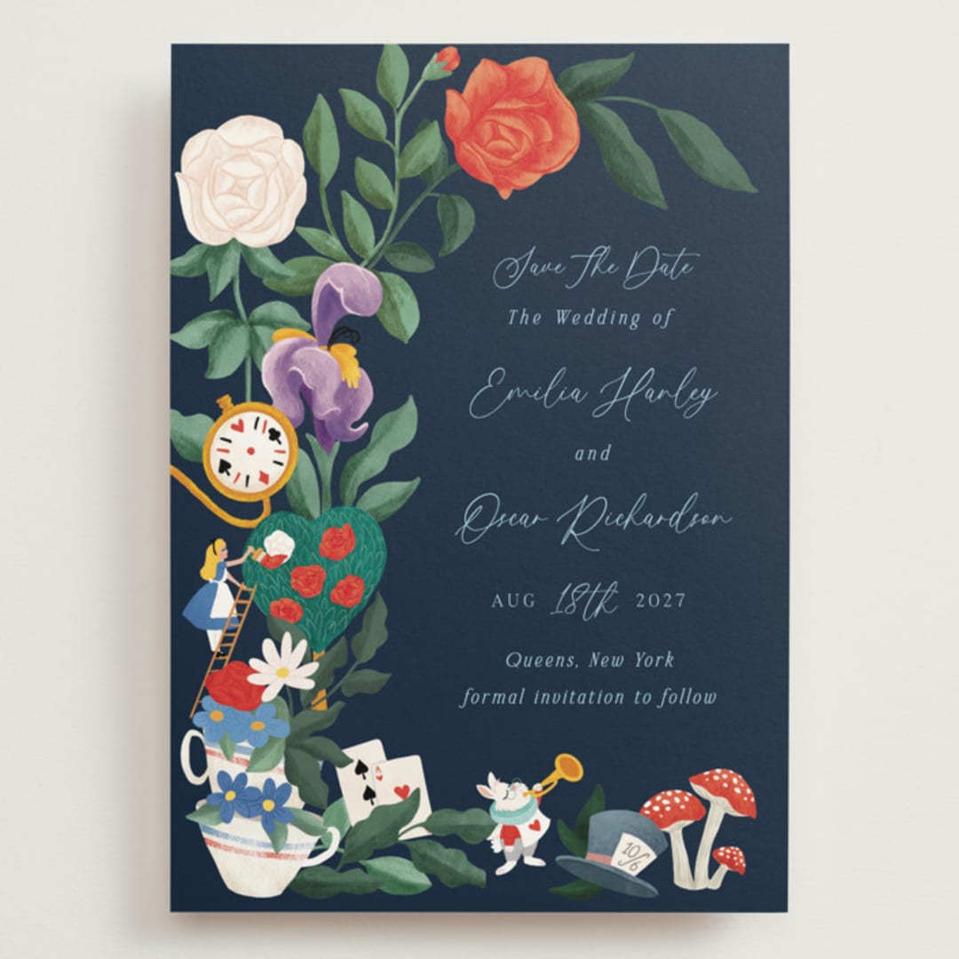 "A Garden Tea Party" - Save the Dates in Evening by Elly - Front