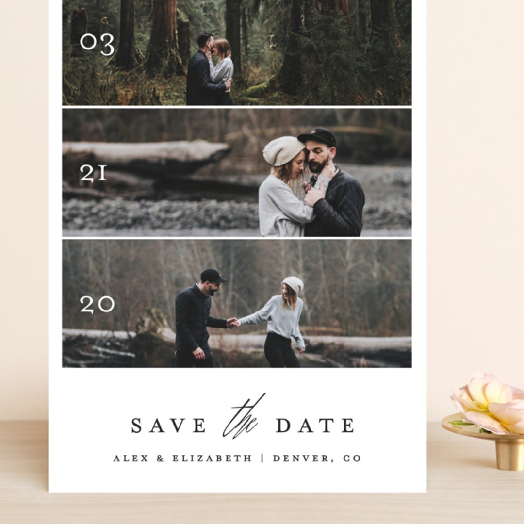 "Triptych Love" - Save the Dates in Silk by Becca Thongkham - Front