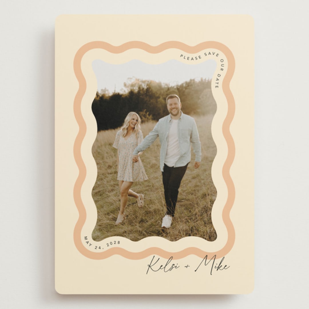 "wavy" - Save the Dates in Seashell by Robert and Stella - Front