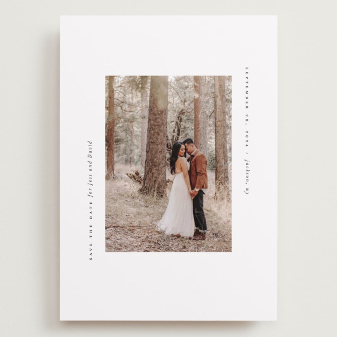 "True Minimalist" - Save the Dates in Moon by Heather Cairl - Front