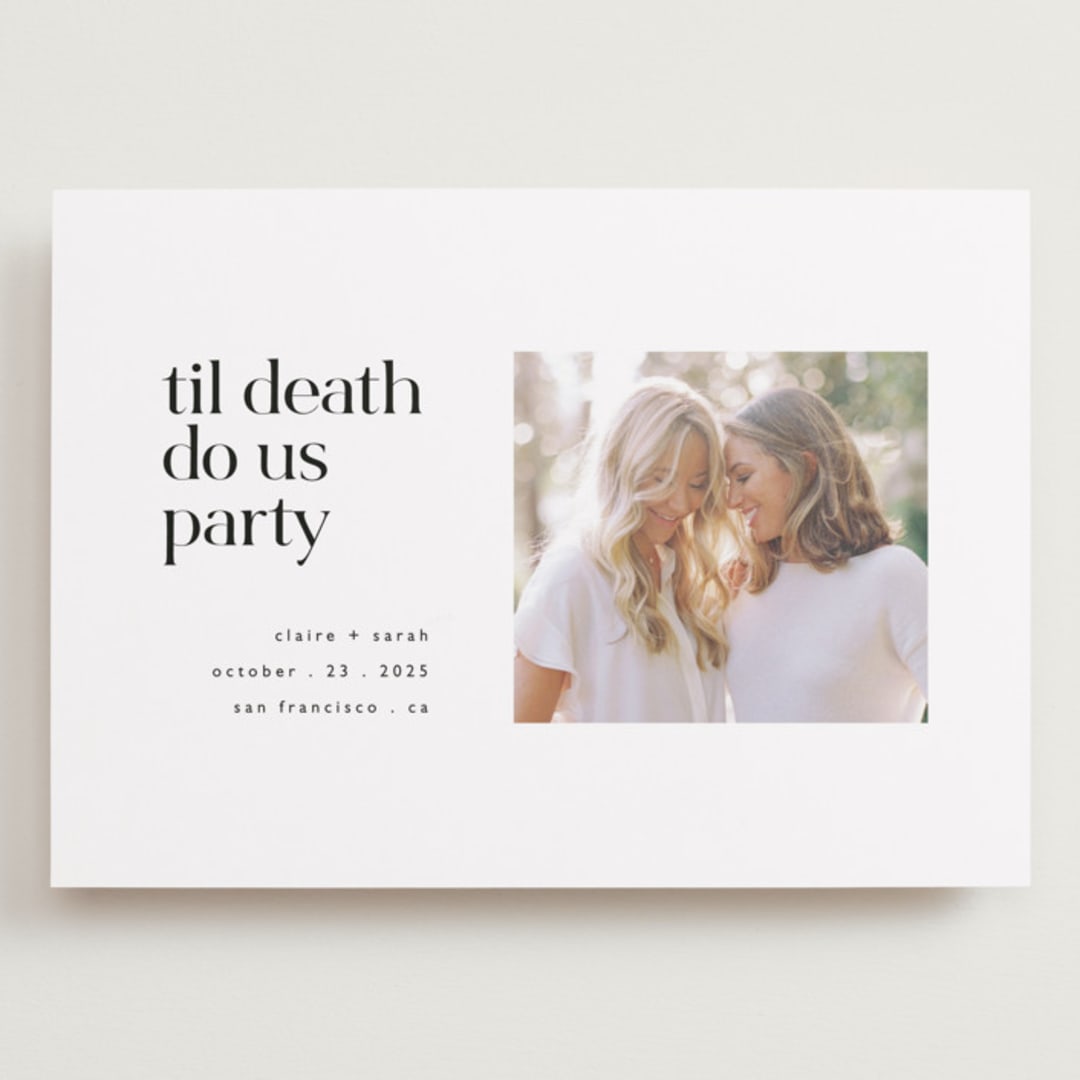 "Til death" - Save the Dates in Cloud by Hudson meet Rose - Front