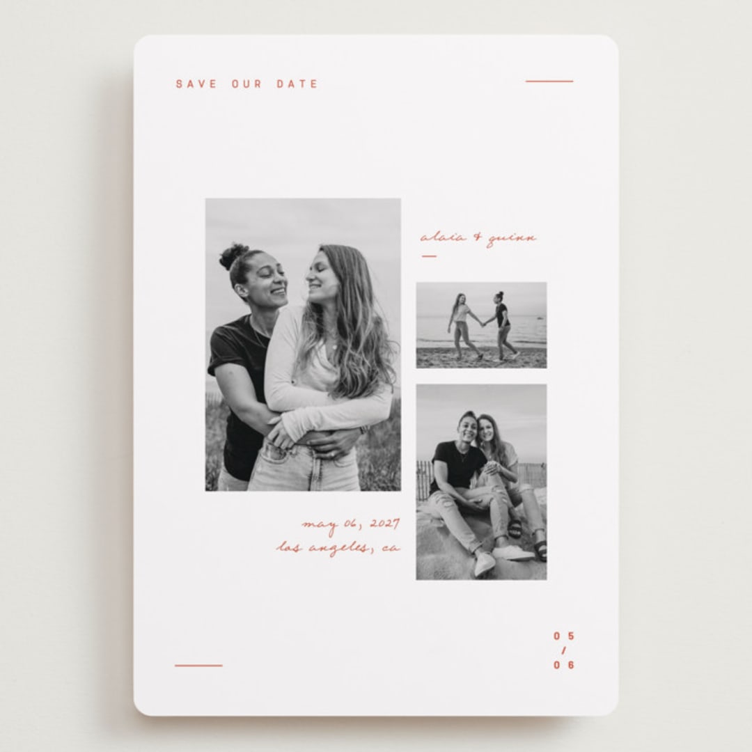 "Alaia" - Save the Dates in Verona Sunset by Blustery August - Front