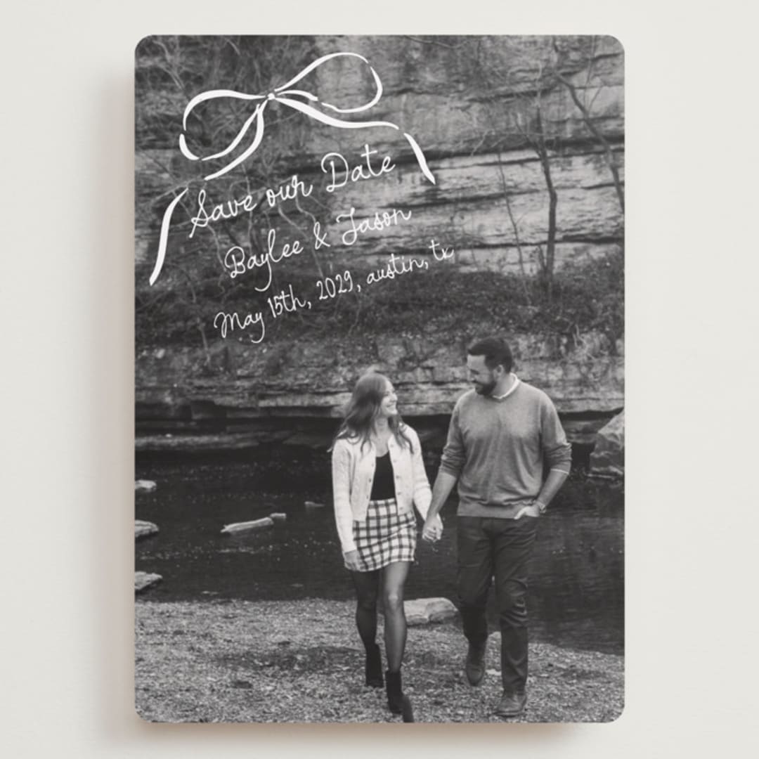 "Inkwoven" - Save the Dates in Pearl by Jelena Vuletic - Front