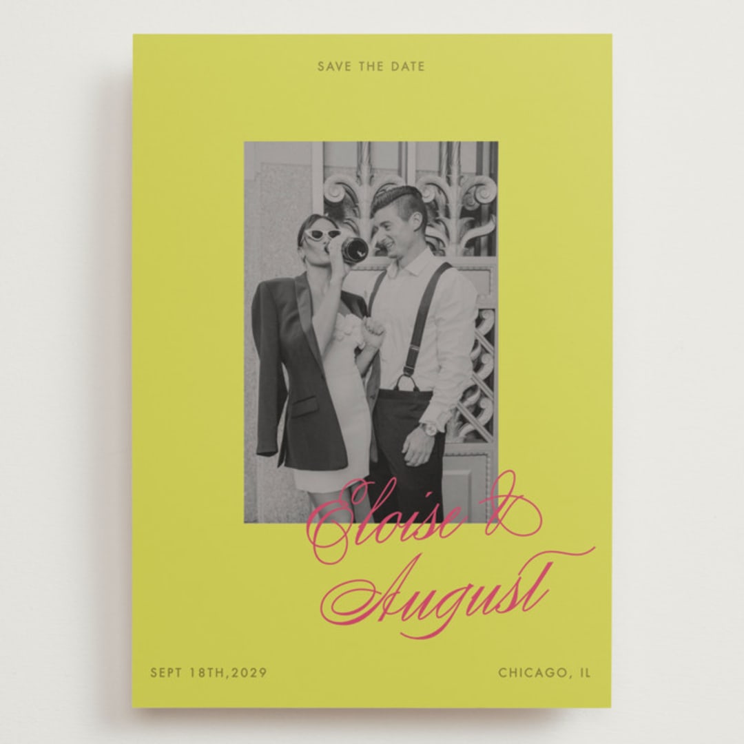 "Maximalist Poppies" - Save the Dates in Flamingo by Morgan Kendall - Front