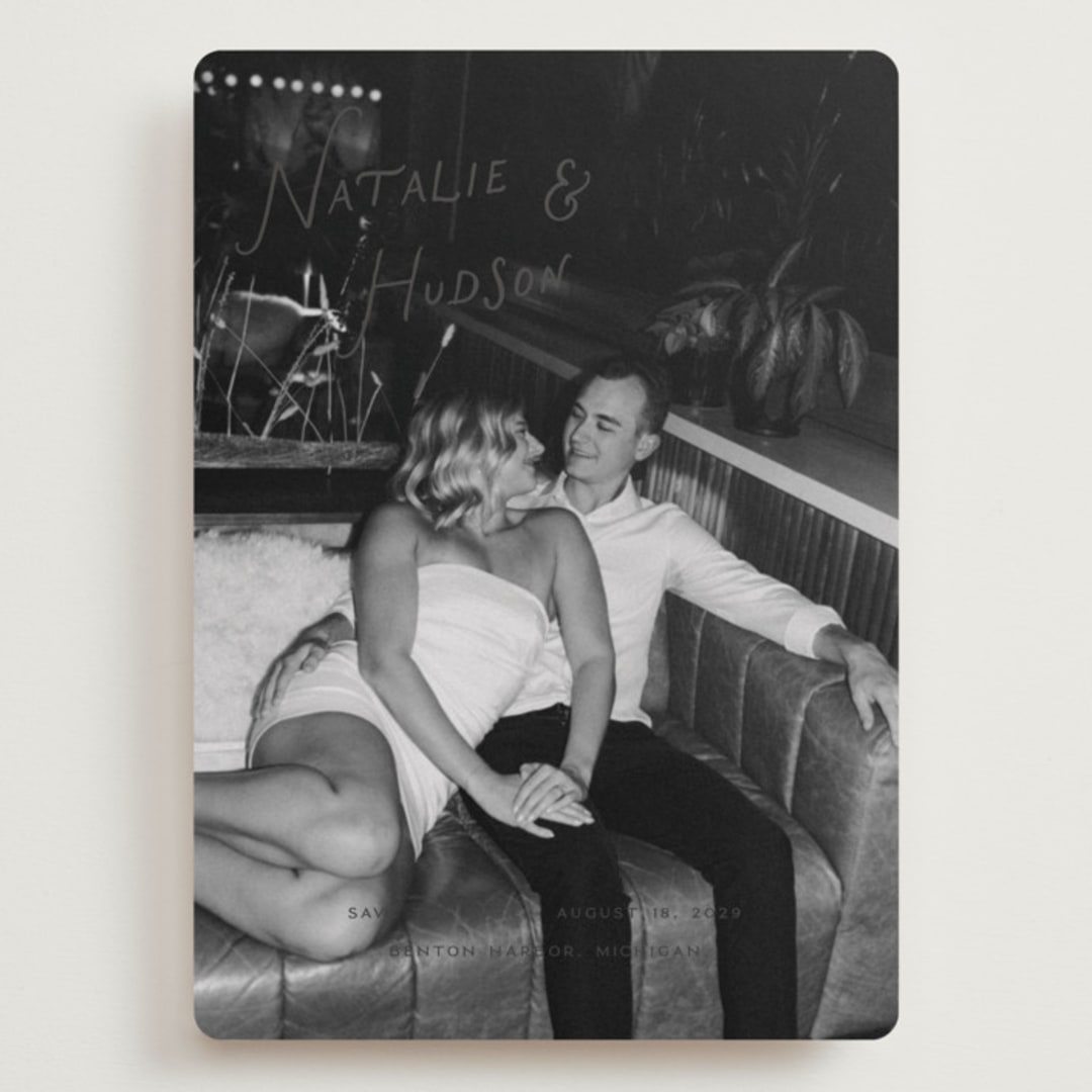 "Lovers" - Save the Dates in Buttercream by Pixel and Hank - Front