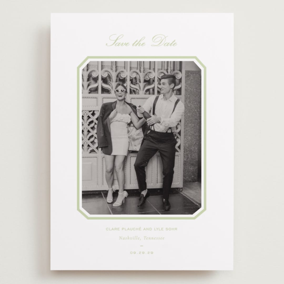 "montgomery" - Save the Dates in Mint by Sara Hicks Malone - Front