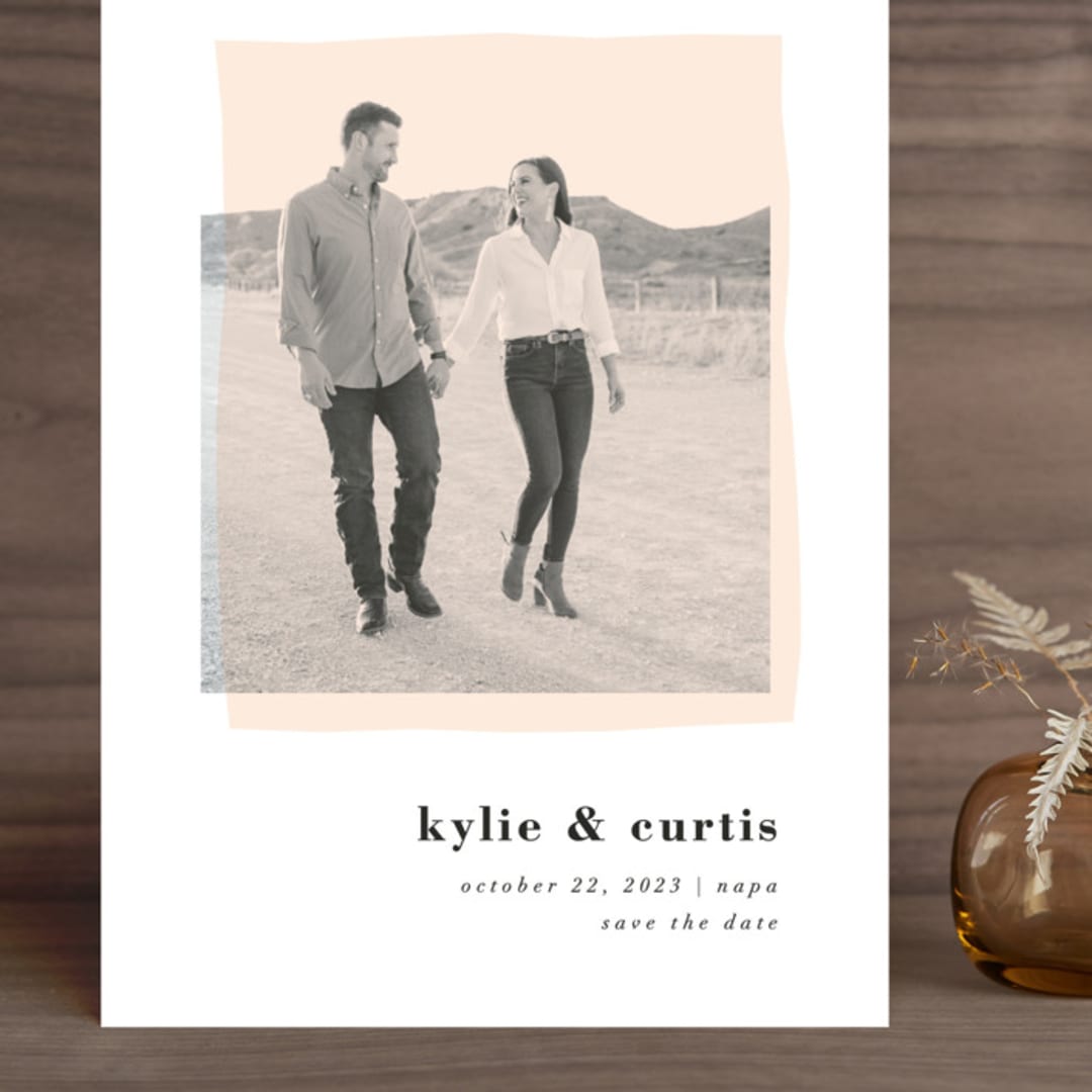 "rose-colored glasses" - Save the Dates in Rose by Sarah Curry - Front