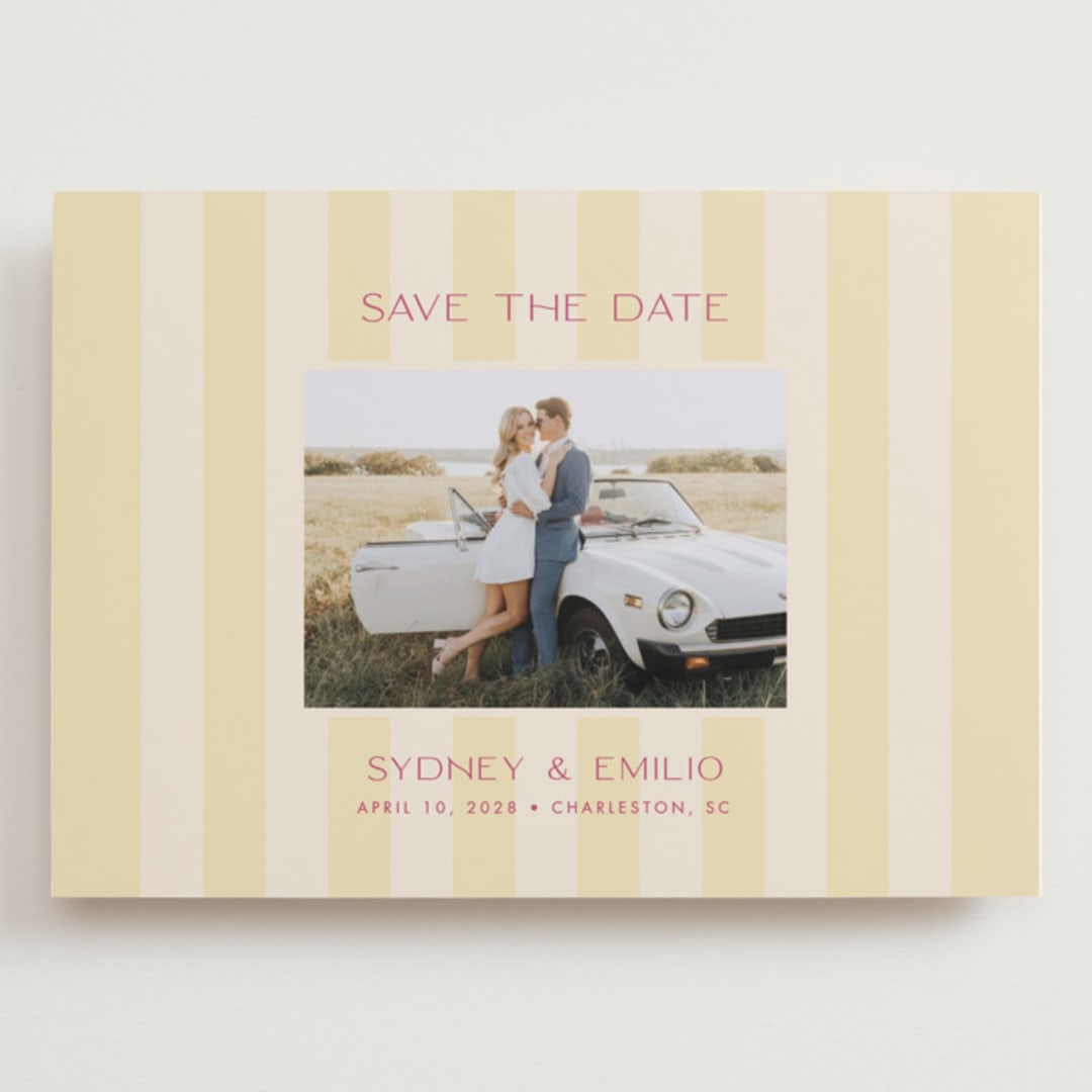 "palmetto" - Save the Dates in Lemon by Ellen Schlegelmilch - Front
