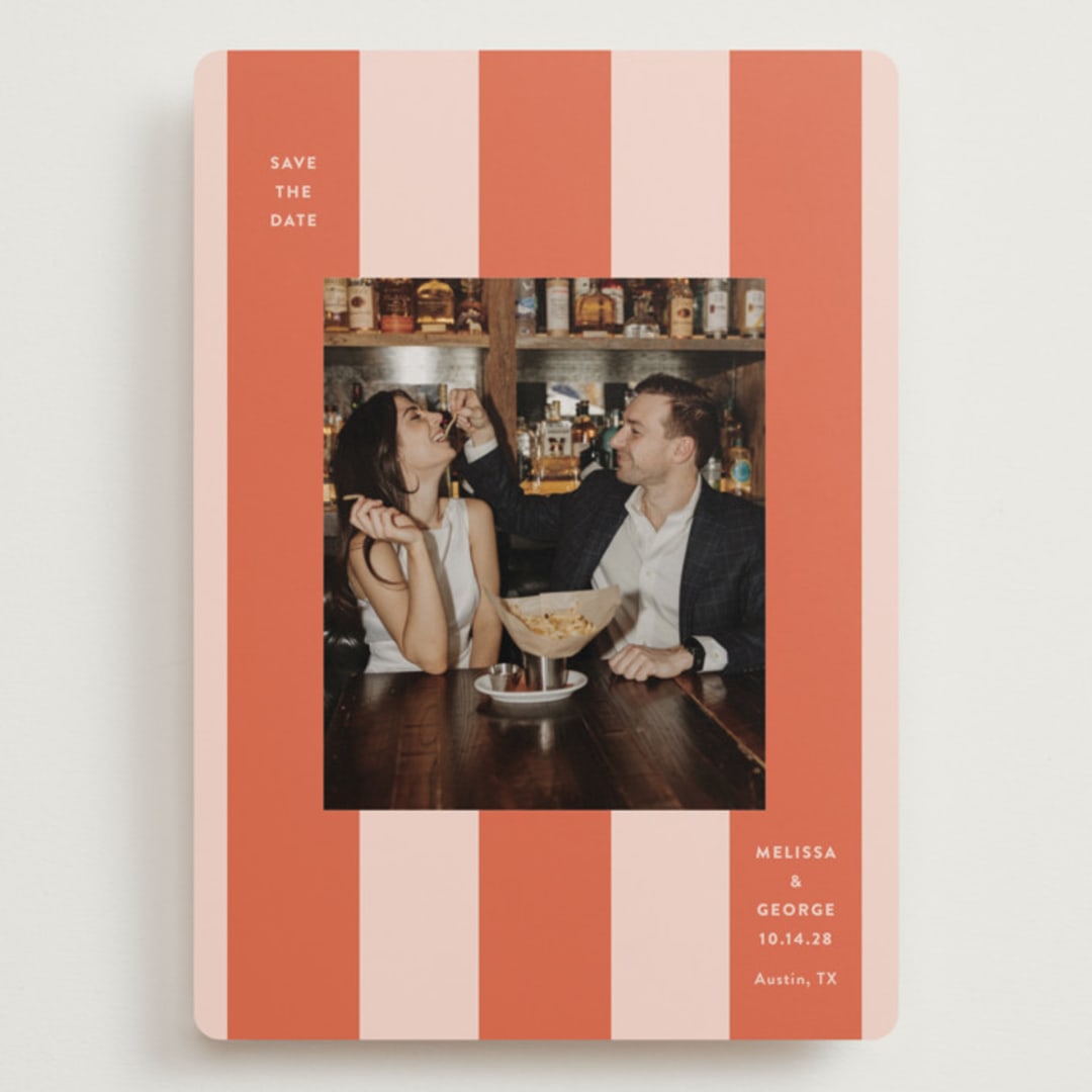 "Aperitivo" - Save the Dates in Grapefruit by Megan Davis - Front