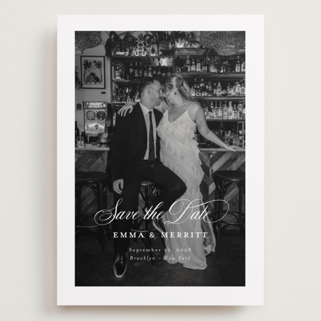 "the classic" - Save the Dates in Ivory by Benita Crandall - Front