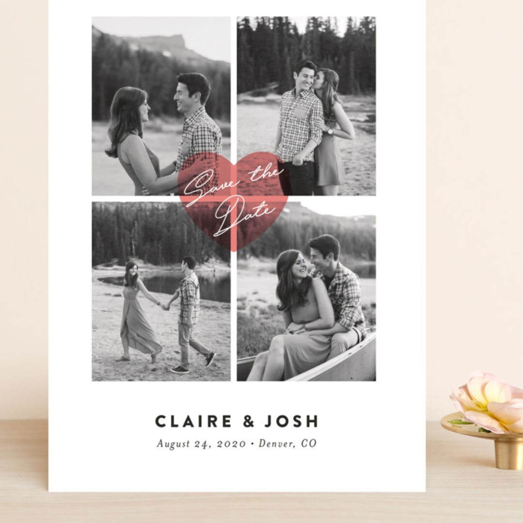 "Pure love" - Save the Dates in Blush by Jana Volfova - Front