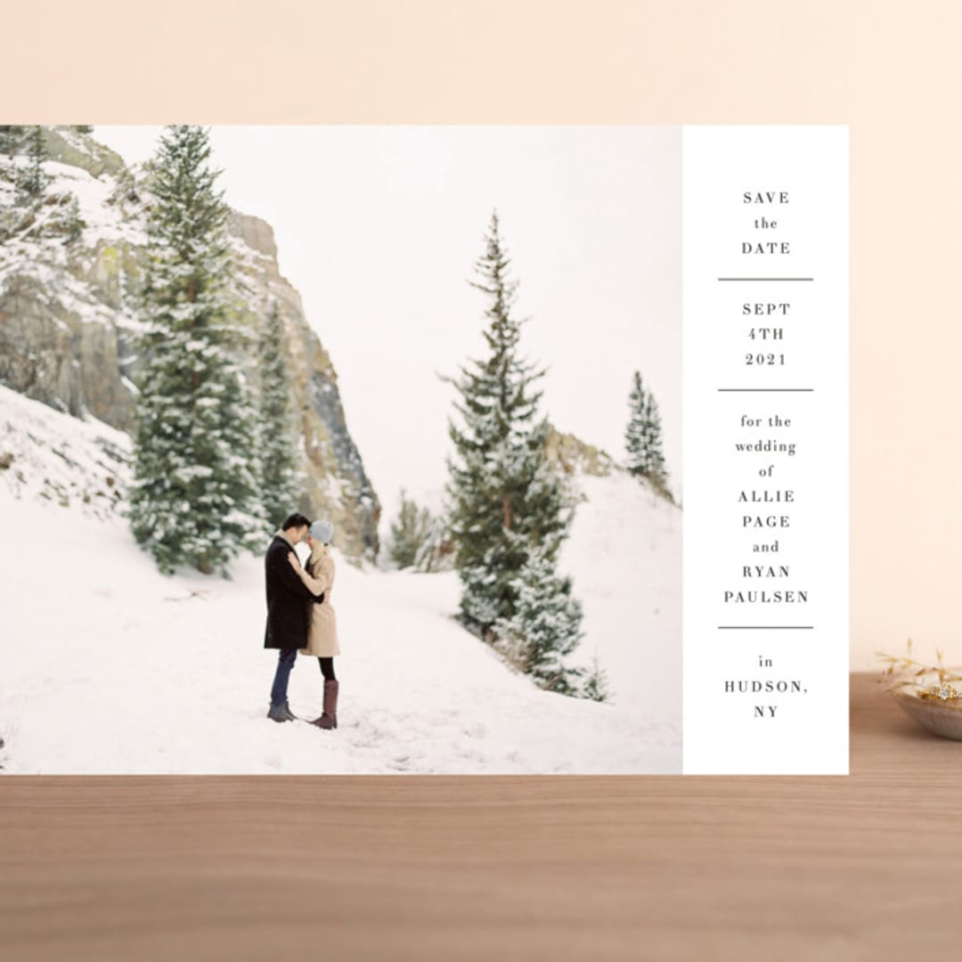"Hudson" - Save the Dates in Snow by Megan Davis - Front