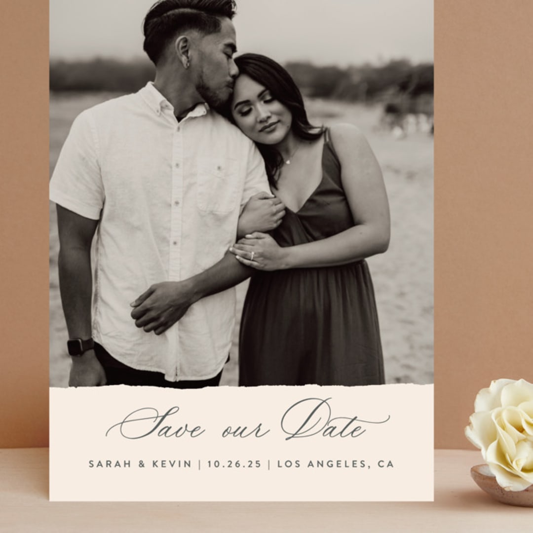 "Wedding Day" - Save the Dates in Almond by Vanessa Doyle - Front
