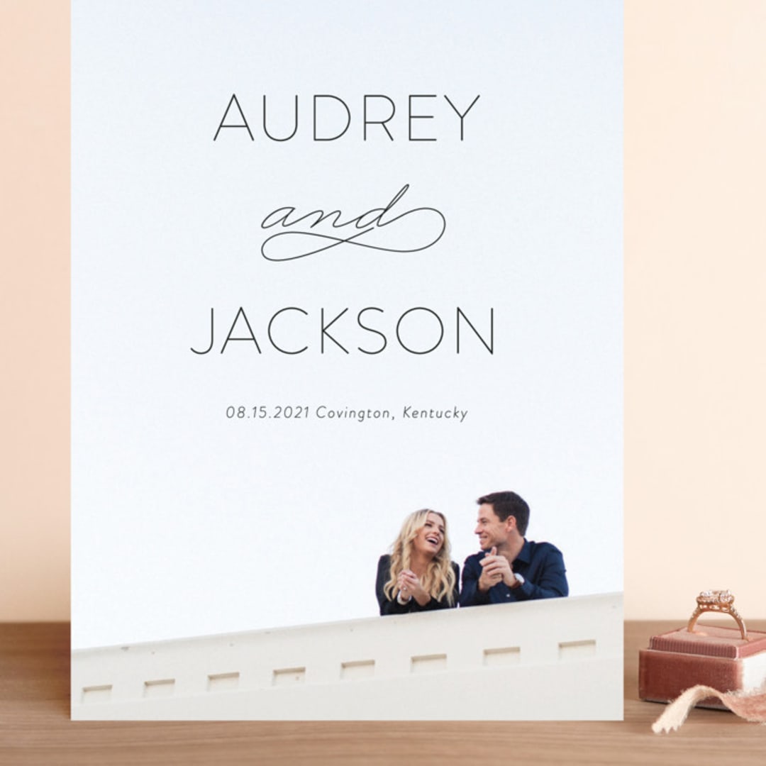 "Forever And" - Save the Dates in Black Tie by Kim Dietrich Elam - Front