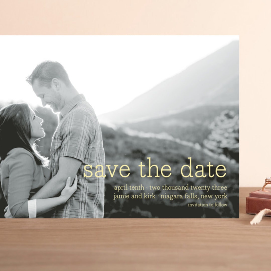 "Simply in Love" - Save the Dates in Pineapple by Annie Clark - Front