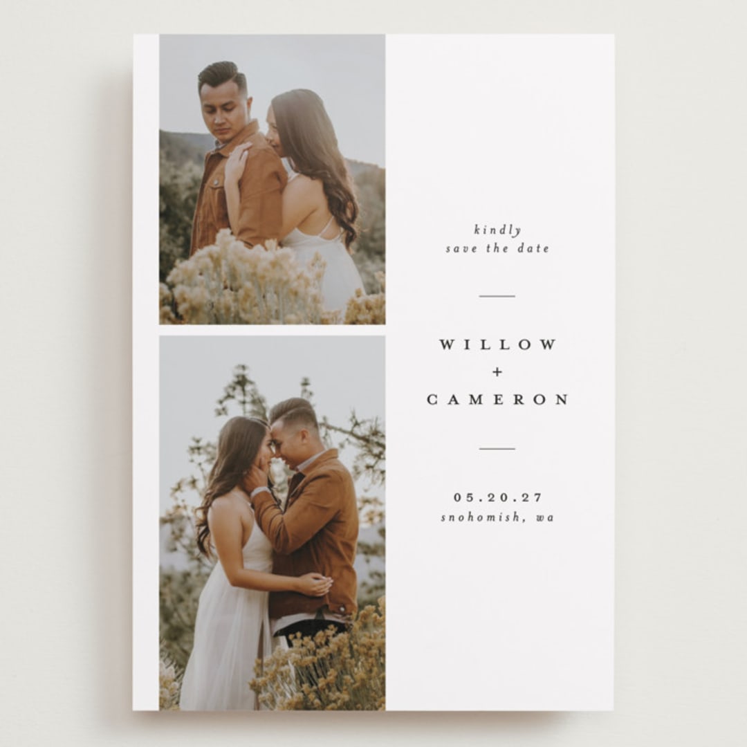 "Classic" - Save the Dates in Snow by Joanna Griffin - Front