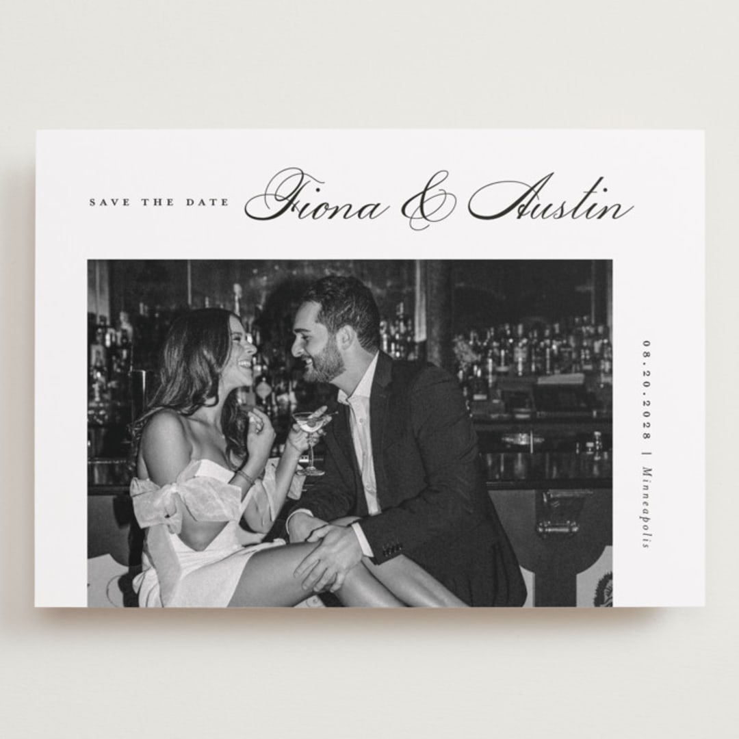 "Lovely Day" - Save the Dates in Onyx by Michelle Taylor - Front