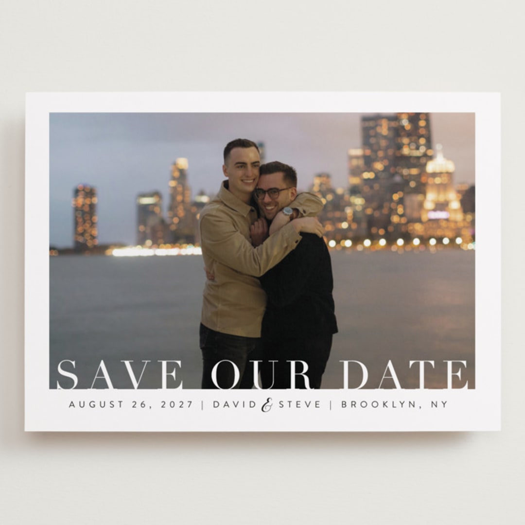 "Simple Elegance" - Save the Dates in Clouds by Kasia Labocki - Front