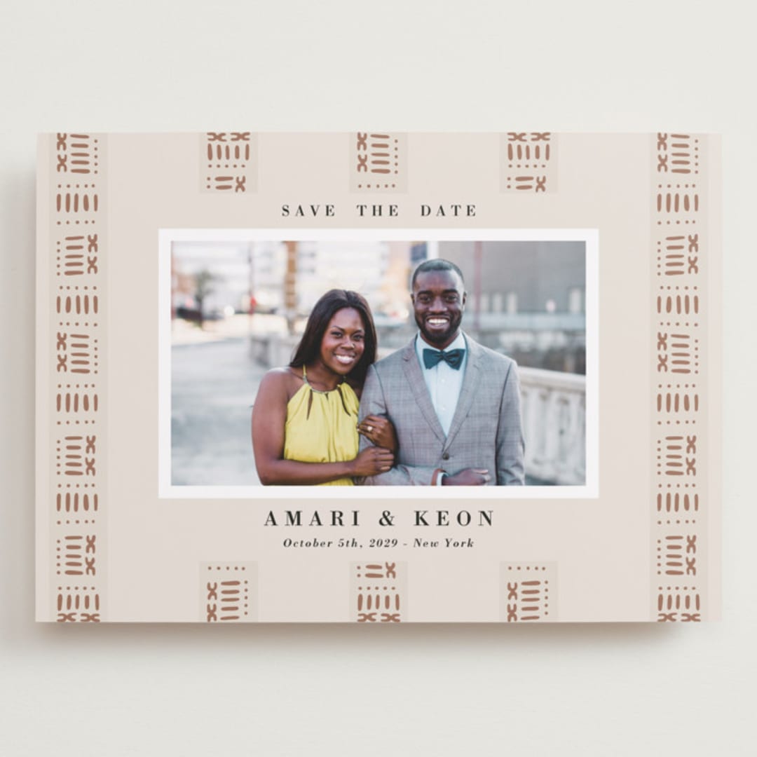 "Amari" - Save the Dates in Ivory by Oma N. Ramkhelawan - Front